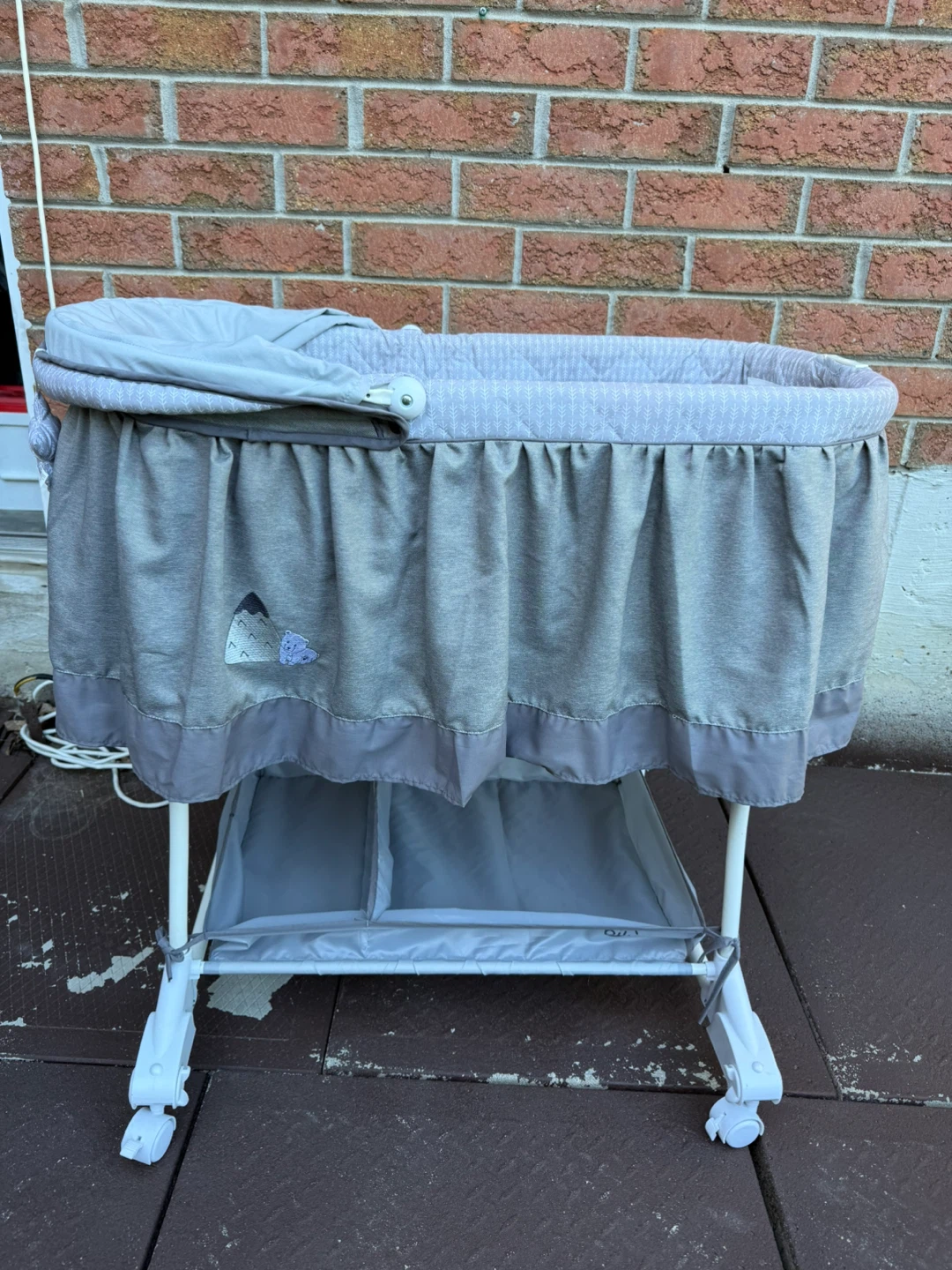 Grey Bassinet with Canopy for sale - photo 3