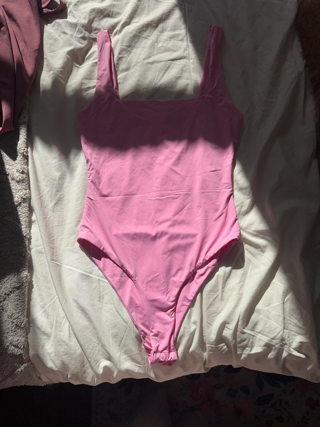 Pink Square Neck Bodysuit - photo 2
