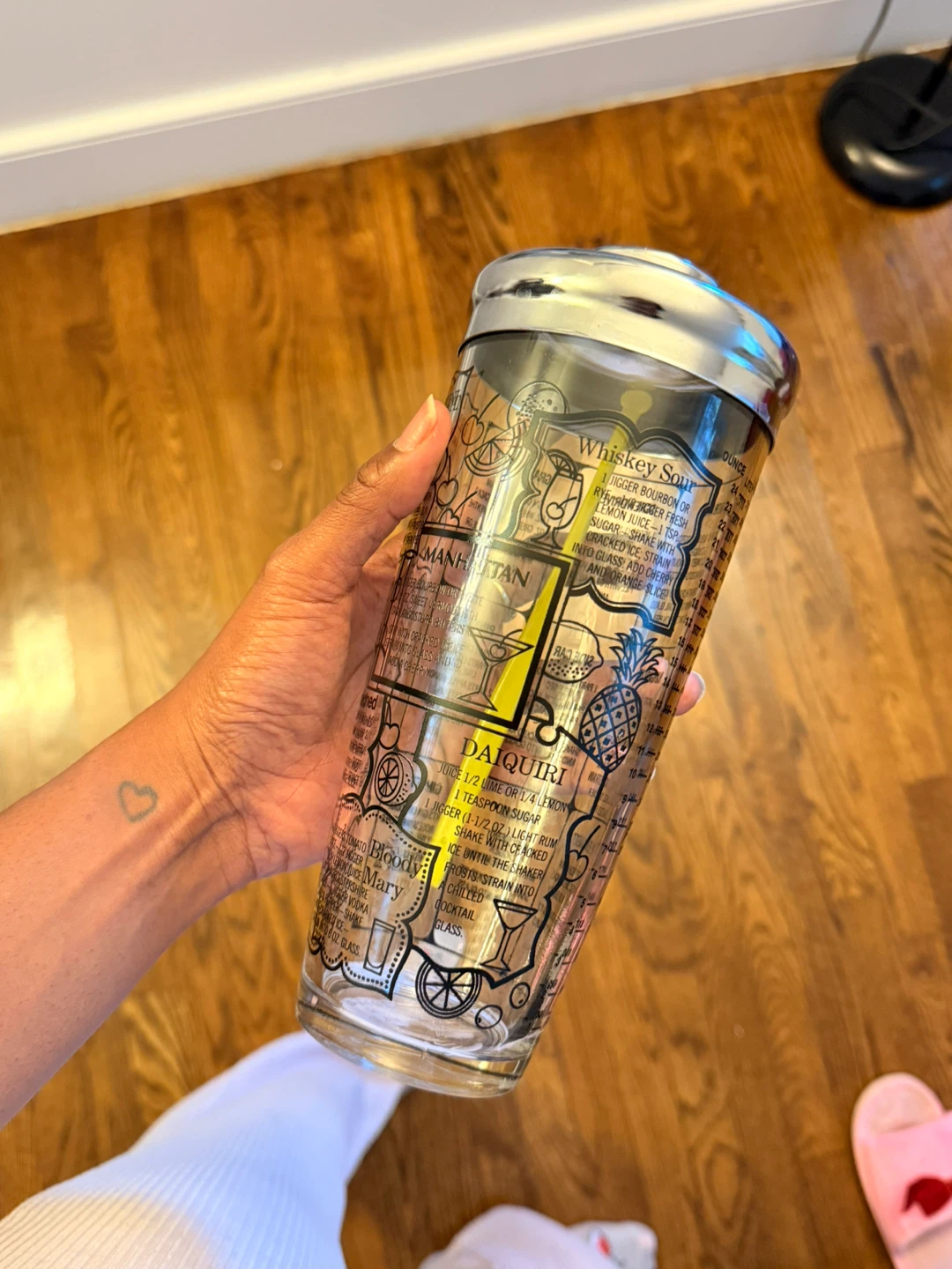 Cocktail Shaker with Drink Recipes