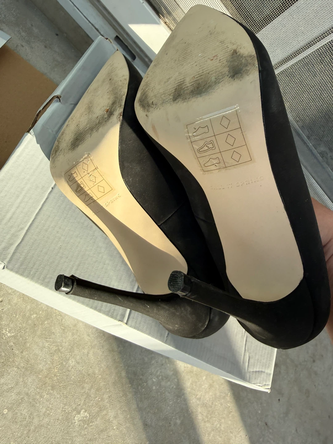 Call It Spring Black Faux Suede Heels size 7 - photo 5