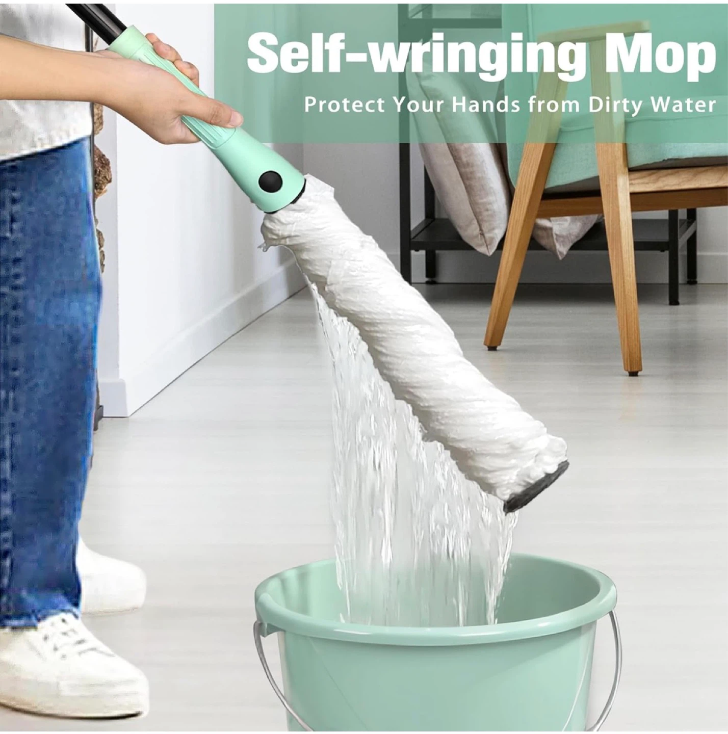 Self-wringing Mop with Extra Refills - photo 2