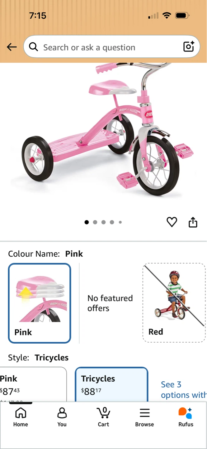 Radio Flyer Pink Tricycle - photo 2