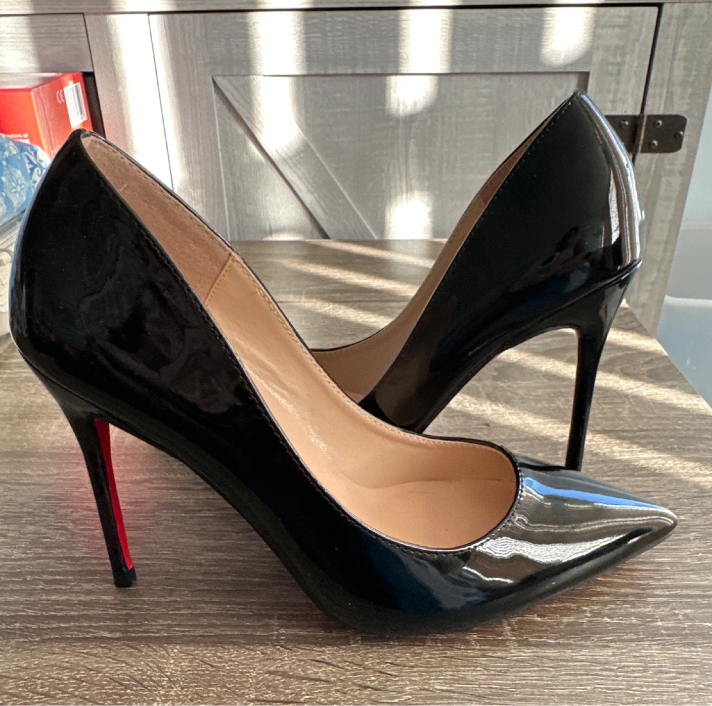 Louboutin Leather heels  LIGHTLY USED Size 37