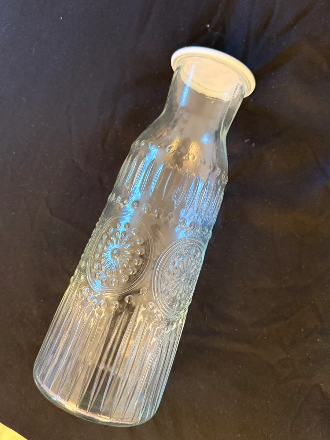 Vintage Glass Bottle with Lid