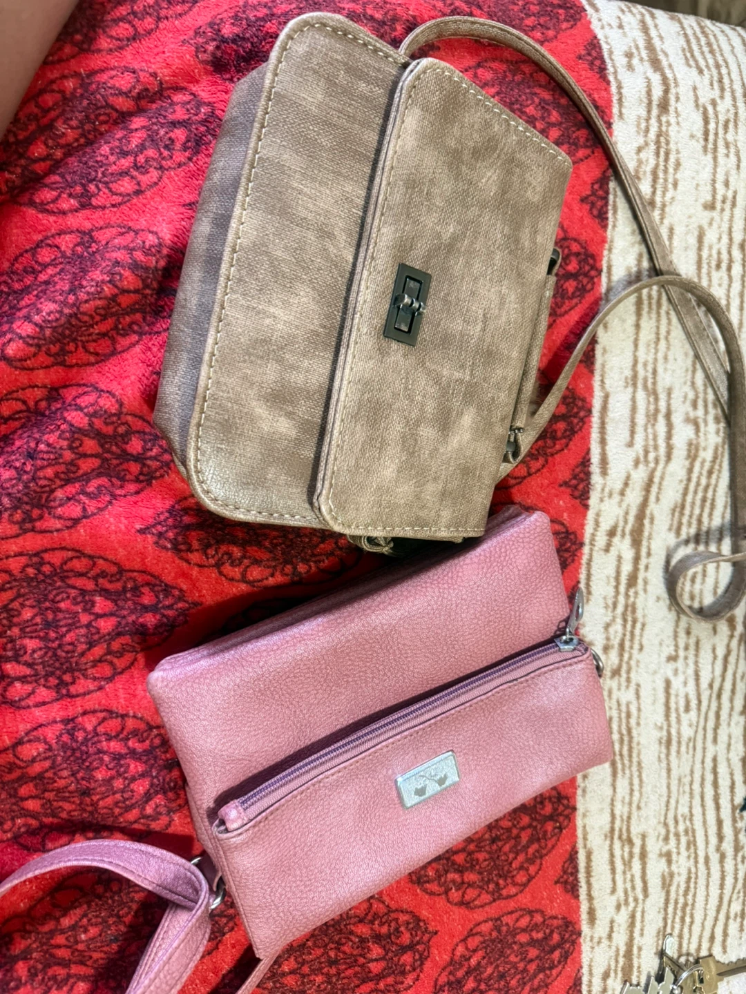 2-Piece Faux Leather Purse Set