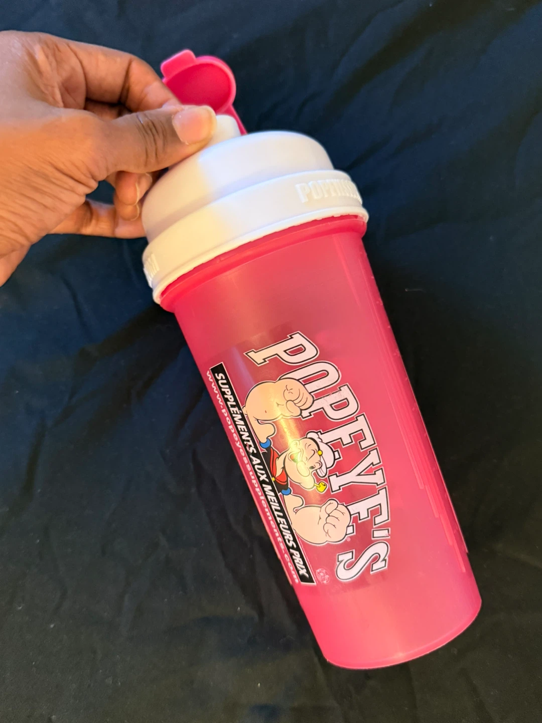 Popeye's Pink Shaker Bottle