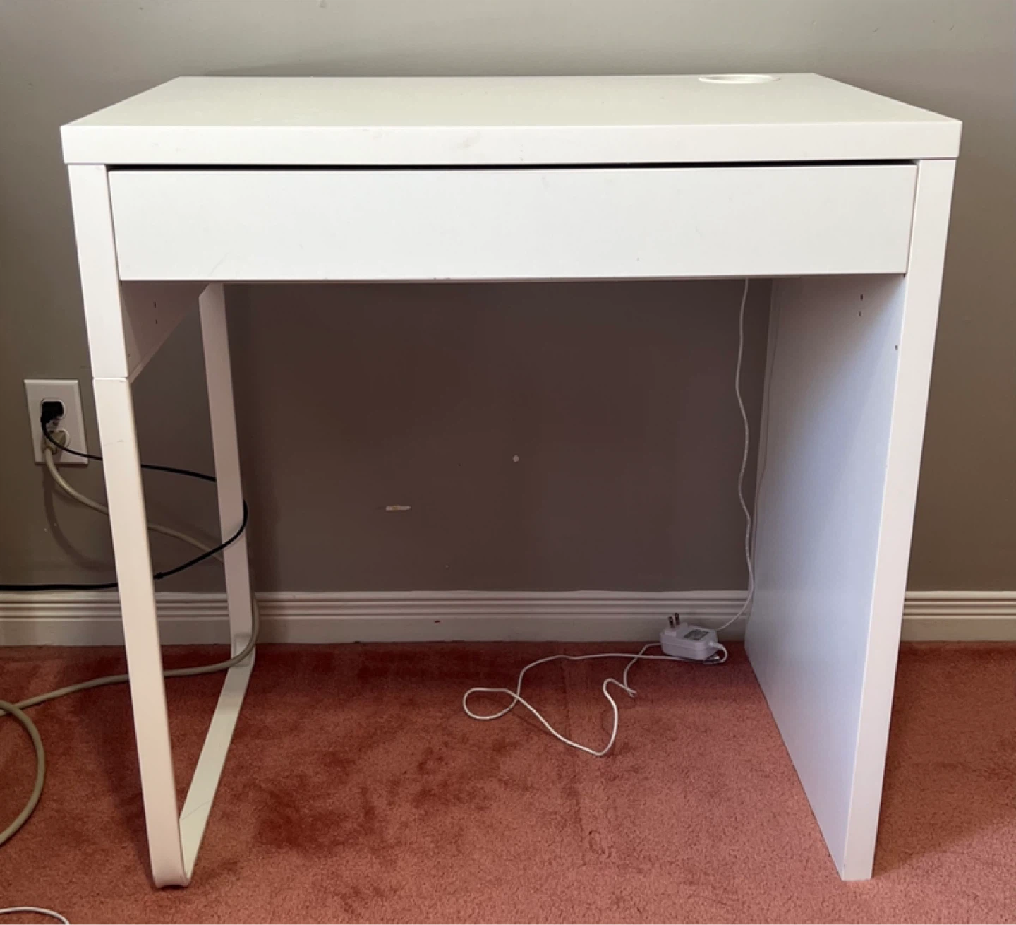 IKEA MICKE White Desk with Drawer – Computer/Study Desk