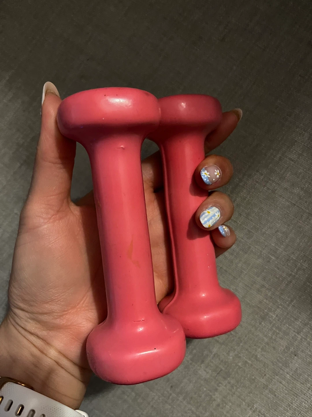 Pair of Pink Dumbbells 1lb