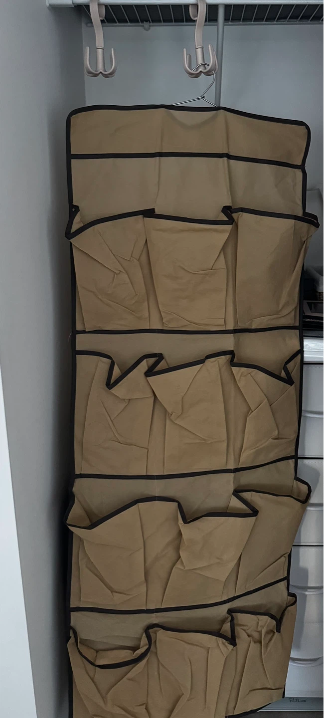 Tan Fabric Over-the-Door Organizers