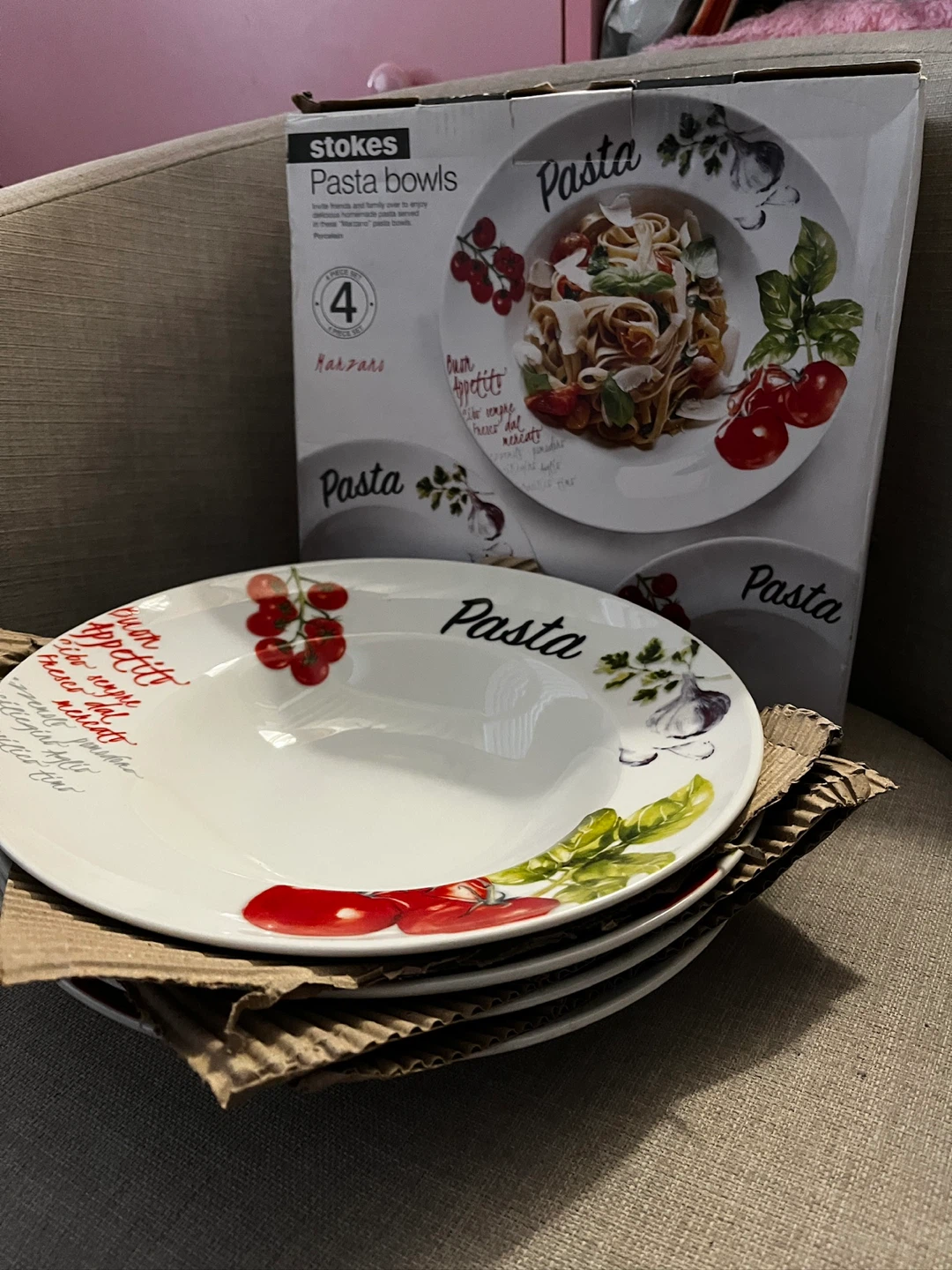 (New) Stokes "Marzano" Pasta Bowls Set of 4 - photo 4