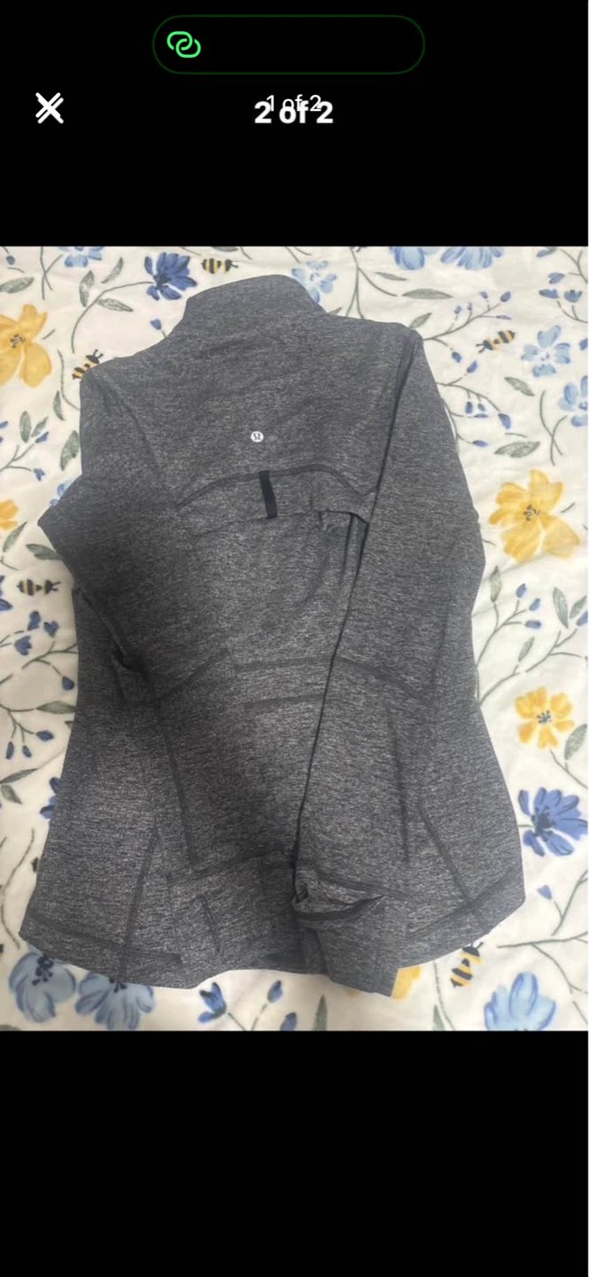 Lululemon Athletica Grey Zip-Up Jacket