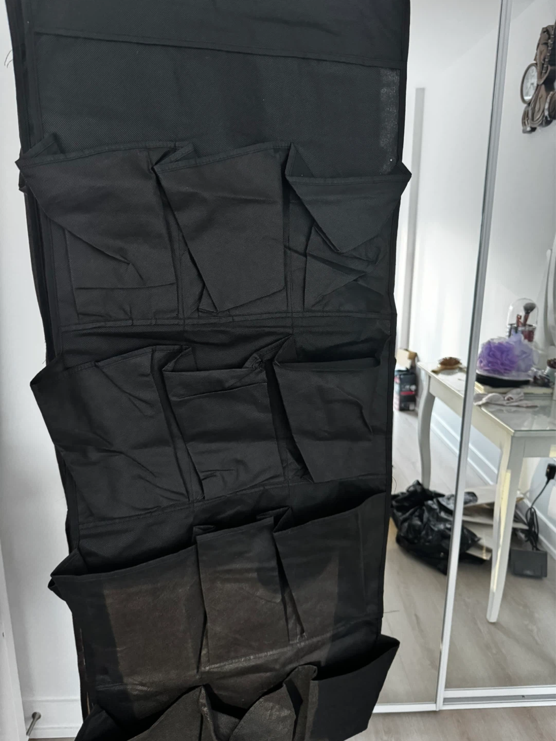 Black Over-the-Door Organizer with 12 Pockets