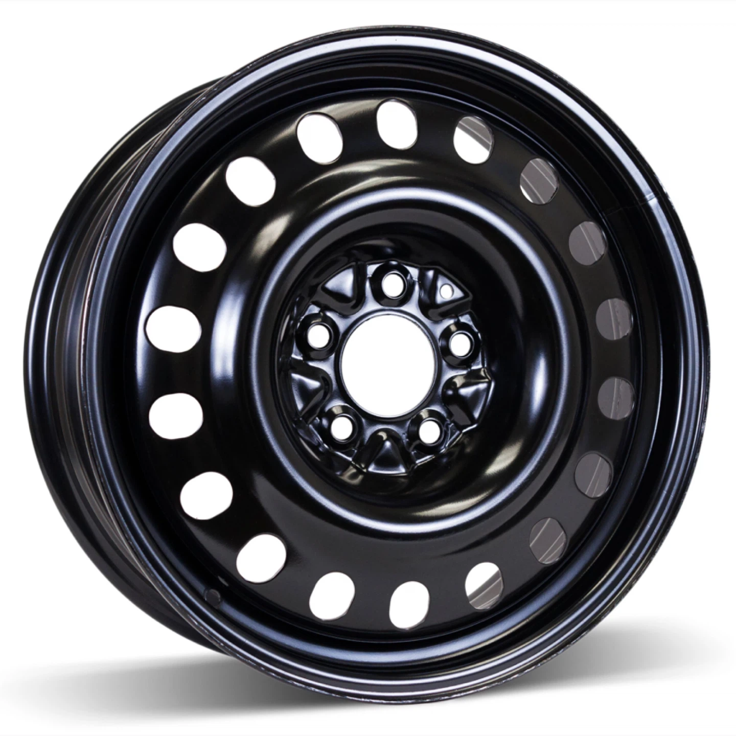 Set of 4 Black Steel Rims 17x7J 5-114.3 Bolt Pattern - photo 2