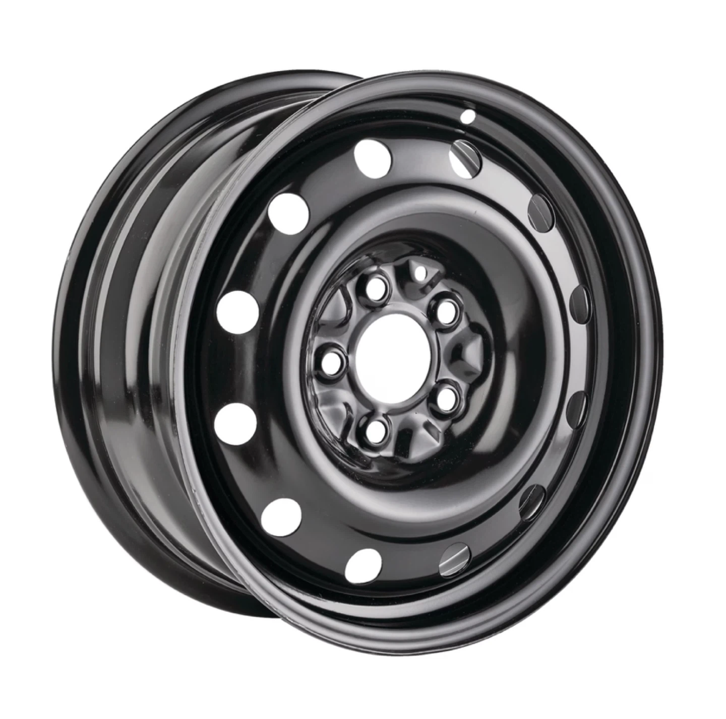 Set of 4 Black Steel Rims 17x7J 5-114.3 Bolt Pattern - photo 3