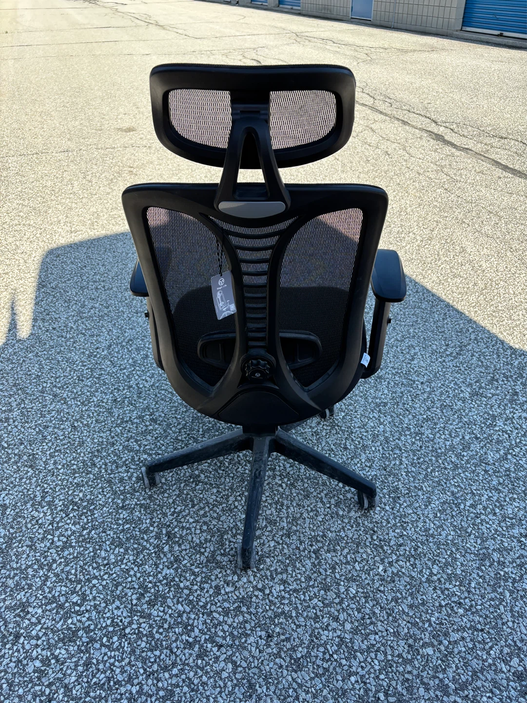Black Ergonomic Office Chair with Headrest - photo 2