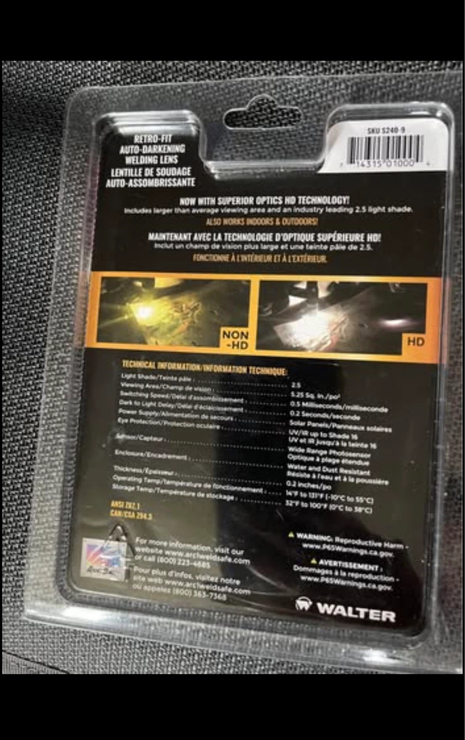 ArcOne Singles 240 Auto-Darkening Welding Lens Shade 9 - photo 4