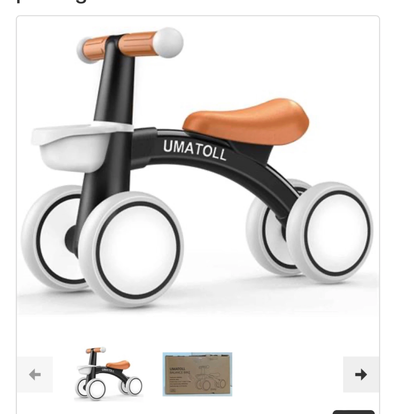 UMATOLL Balance Bike