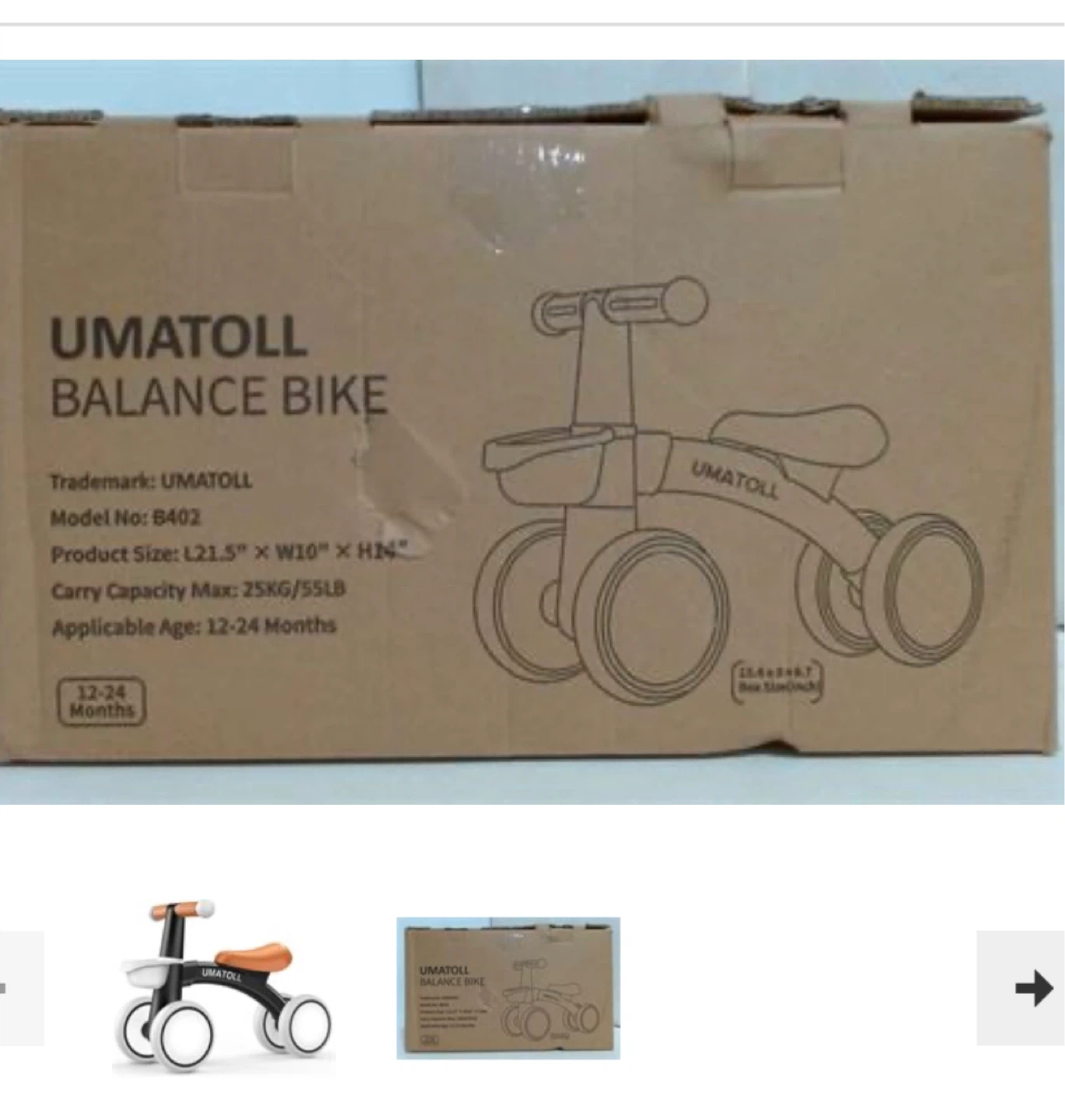 UMATOLL Balance Bike - photo 2
