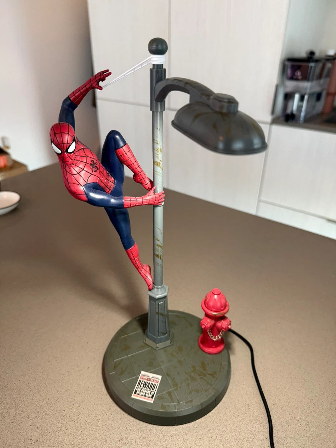 Spider-Man Desk Lamp with Fire Hydrant Base