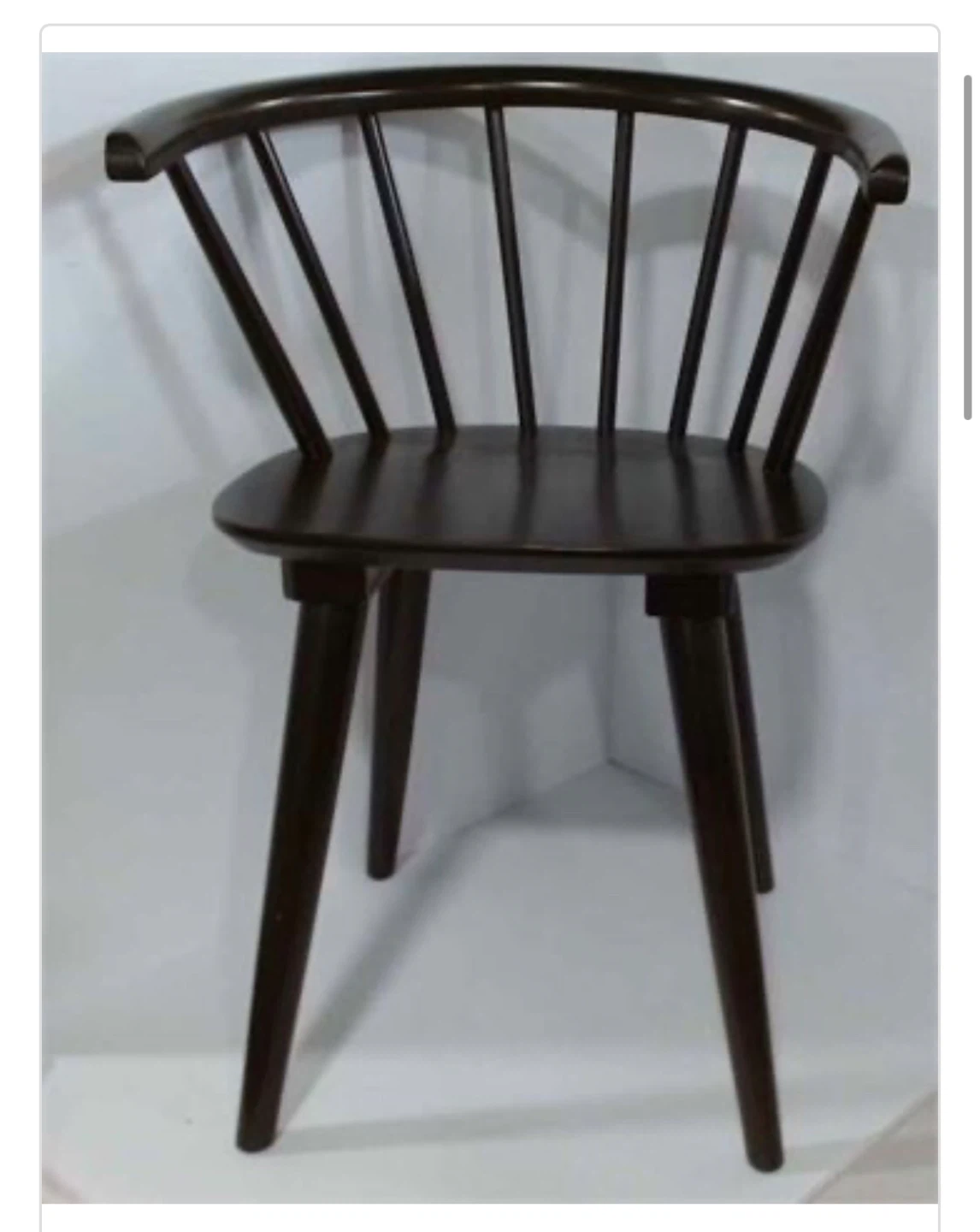 Dark Wood dining chair black