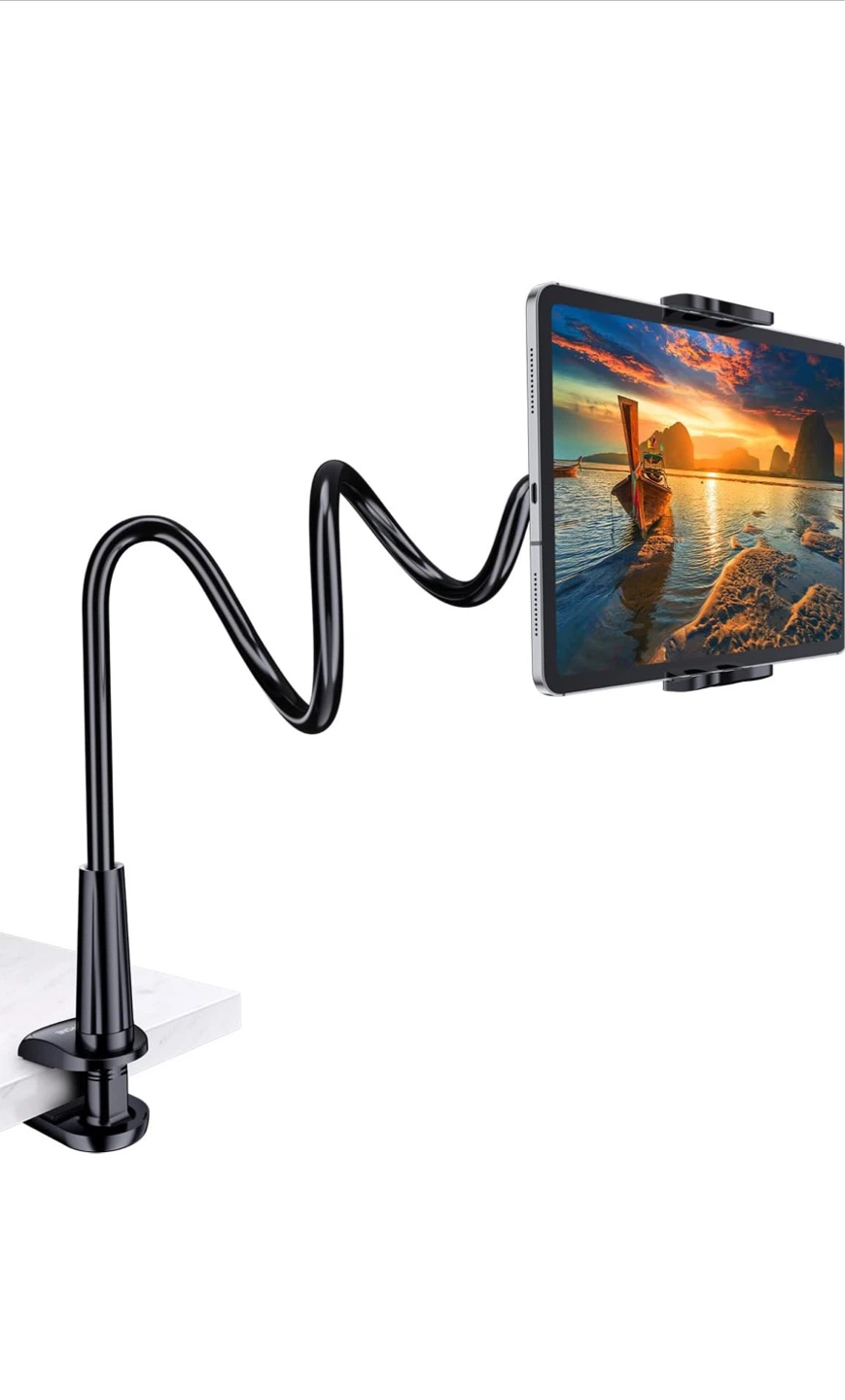 Black Adjustable Gooseneck Tablet Holder Stand