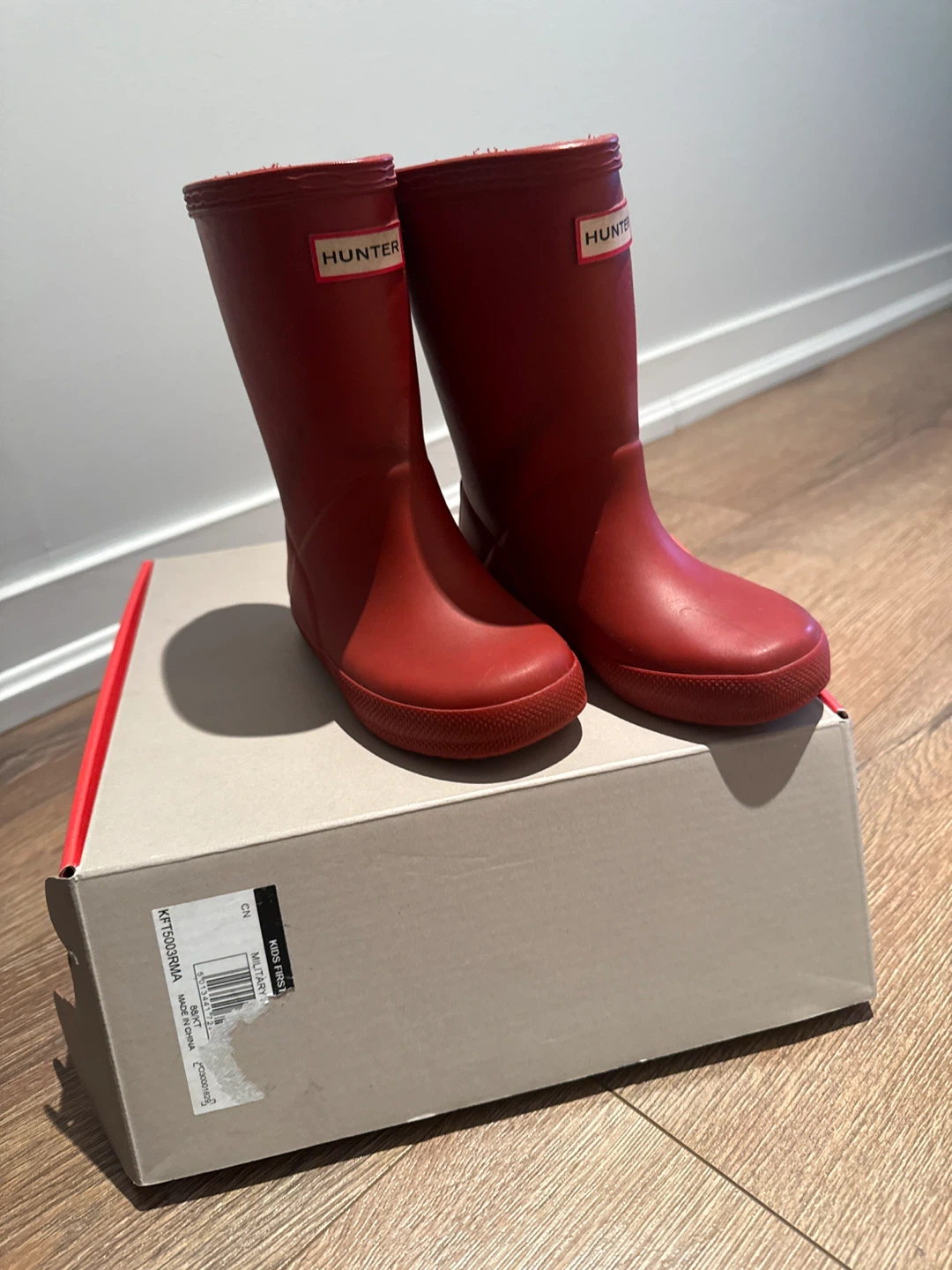 Hunter Kids First Classic Rain Boots - Military Red - photo 2