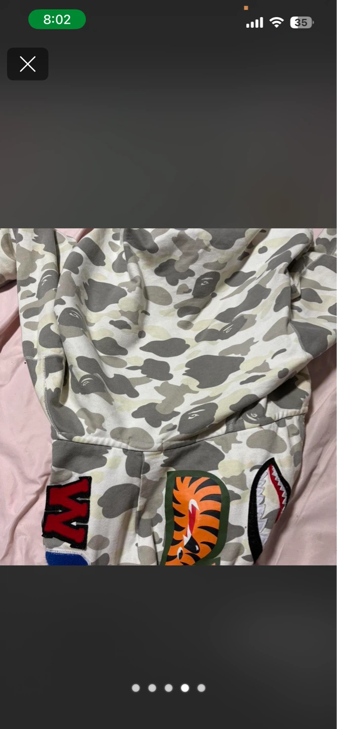 BAPE Full Zip Hoodie Camo Shark Graphic - photo 4