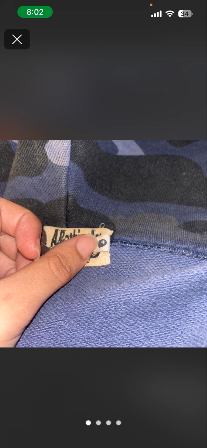 BAPE Shark Full Zip Hoodie Blue Camo