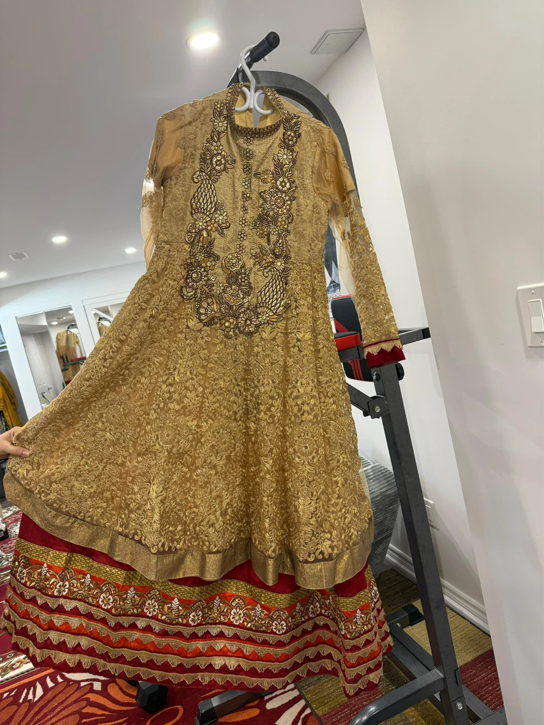 Gold Embroidered Anarkali Suit - photo 4