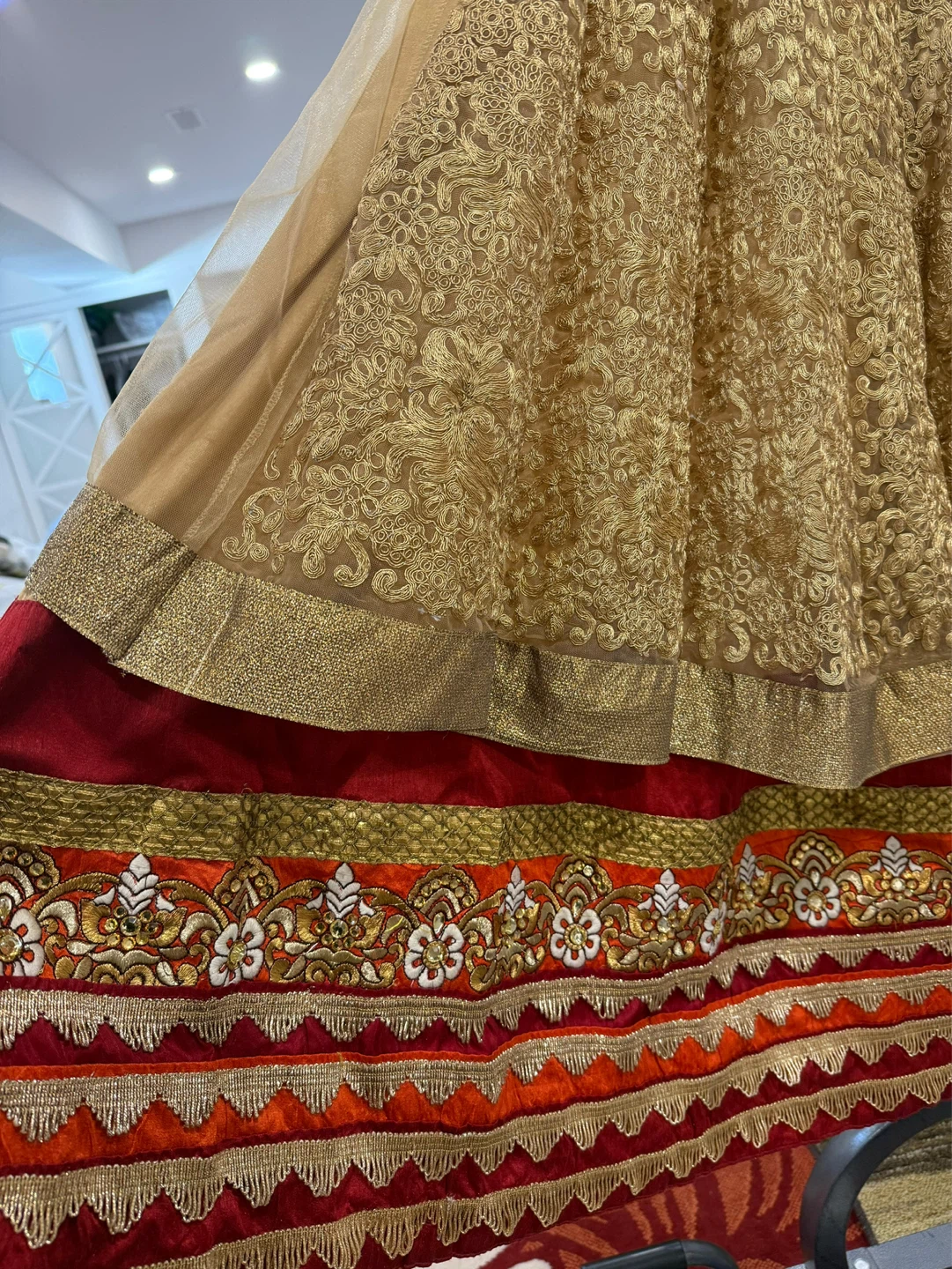 Gold Embroidered Anarkali Suit - photo 2