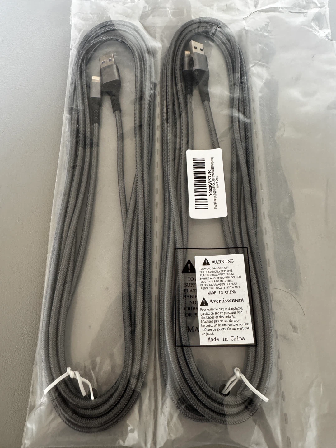2 Pack Braided Lightning to USB Cables