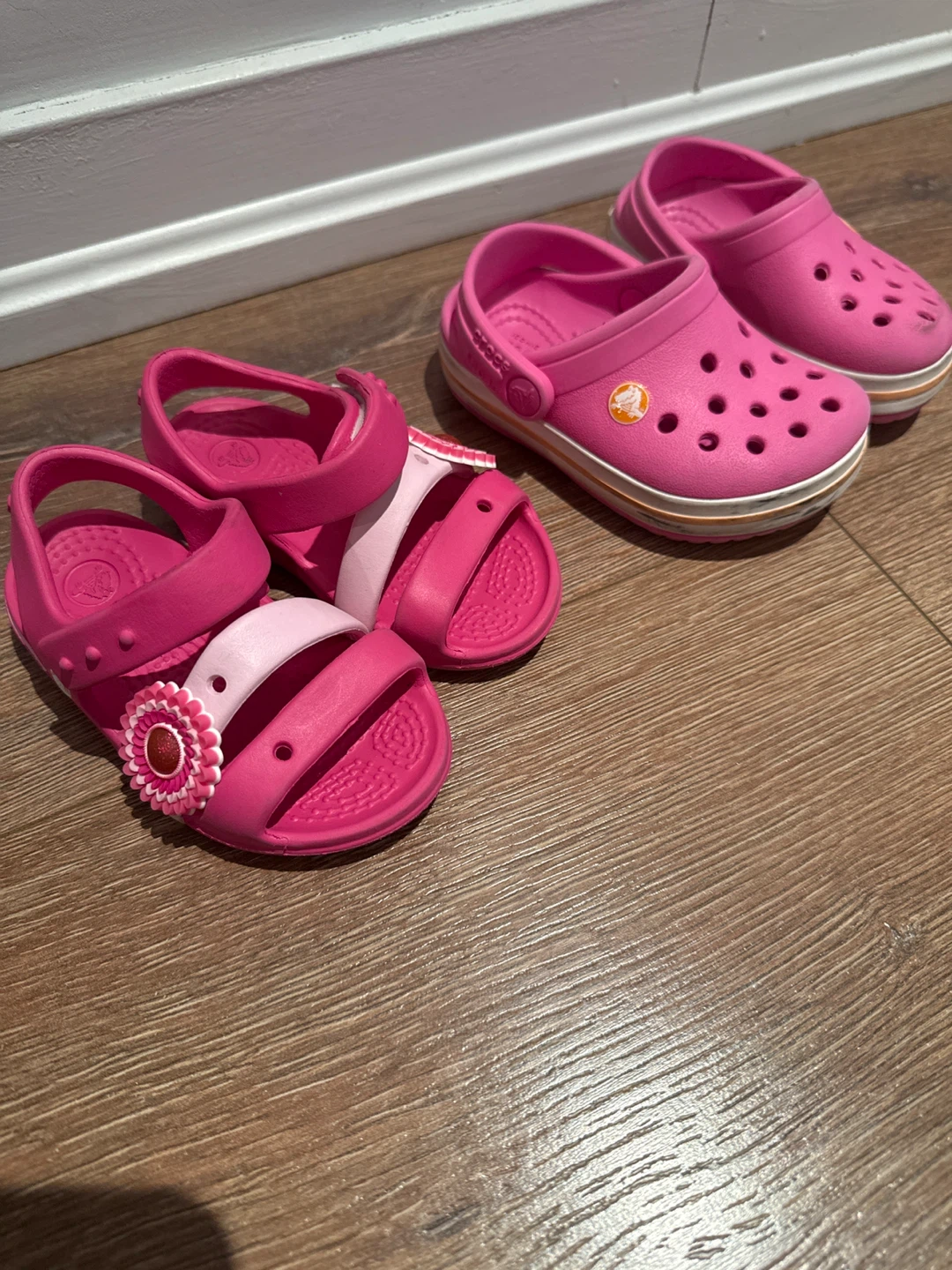 Kids' Pink Sandals and Crocs Bundle - Sizes 5-10 - photo 4