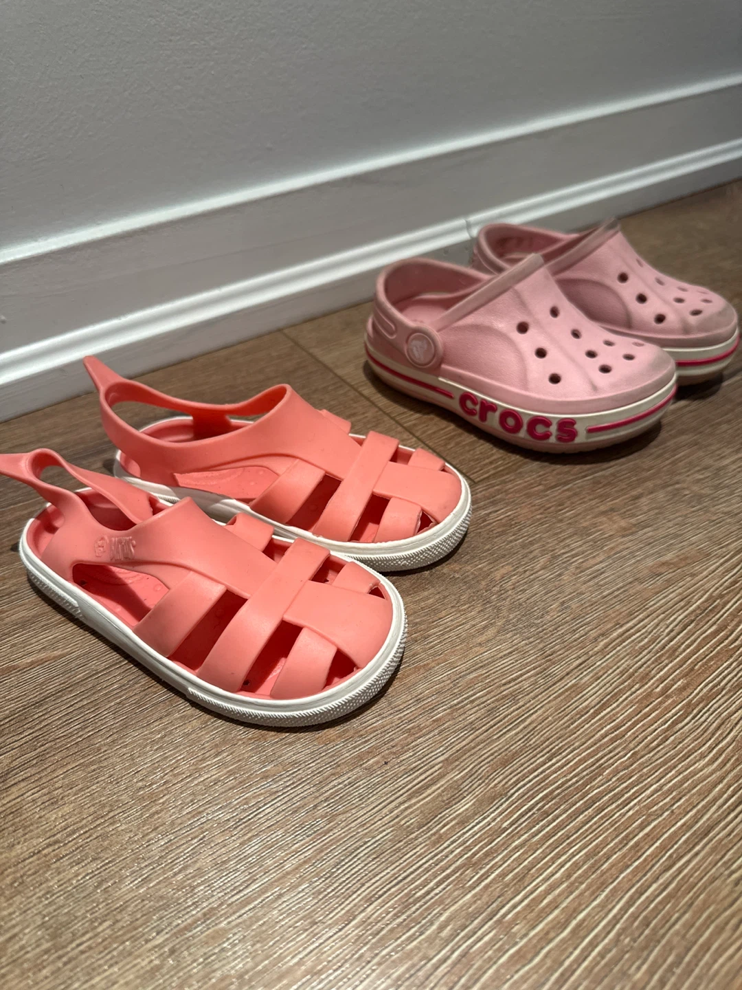 Kids' Pink Sandals and Crocs Bundle - Sizes 5-10 - photo 5