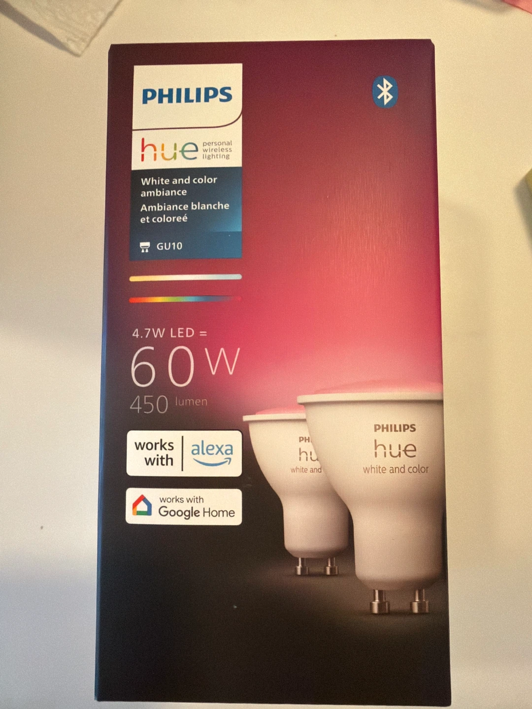 Philips Hue White and Color Ambiance GU10 LED Bulb