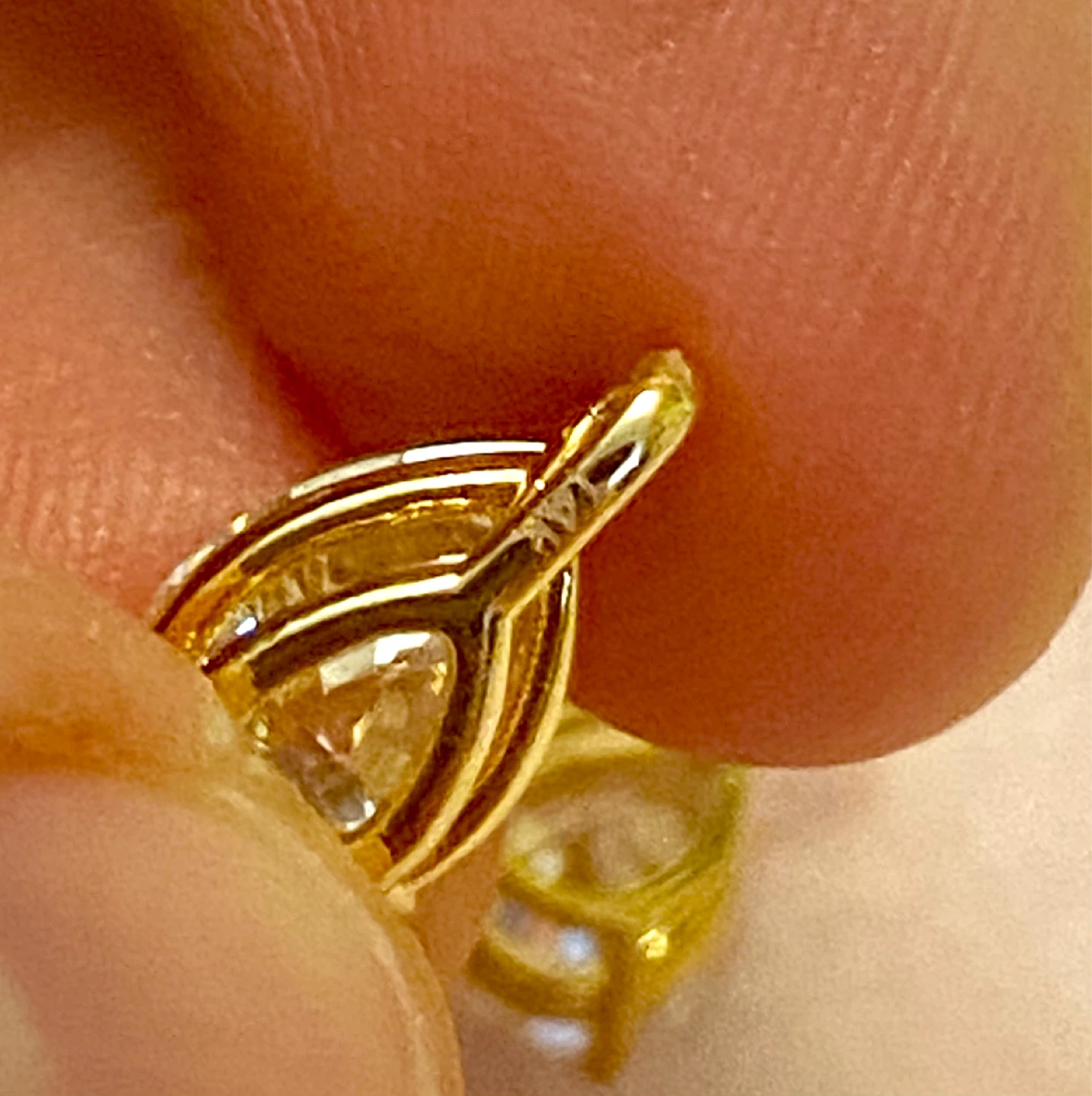 14K Gold Pear-Cut Diamond Drop Earrings - photo 4