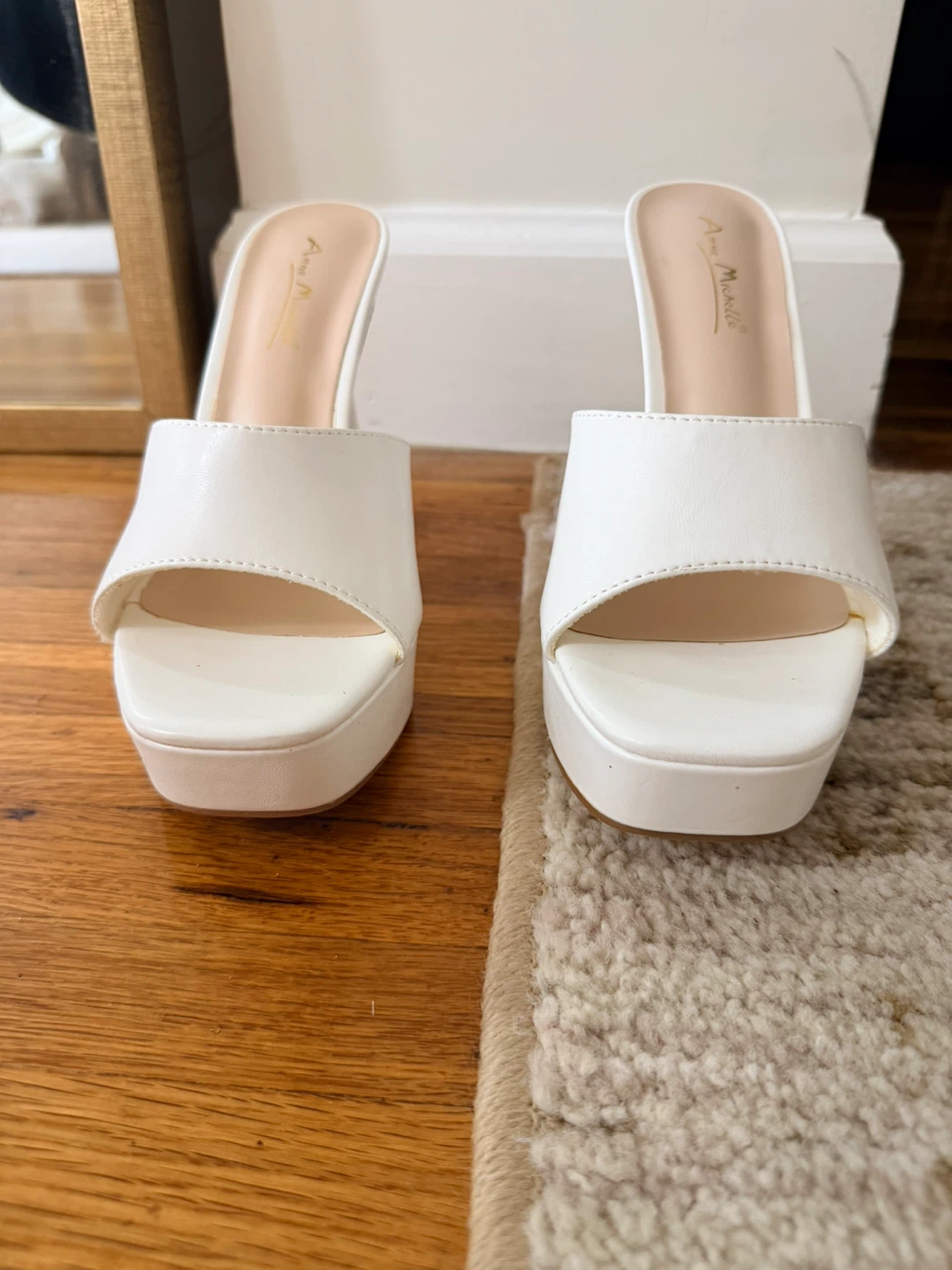 Anne Michelle White Platform Heels - photo 4