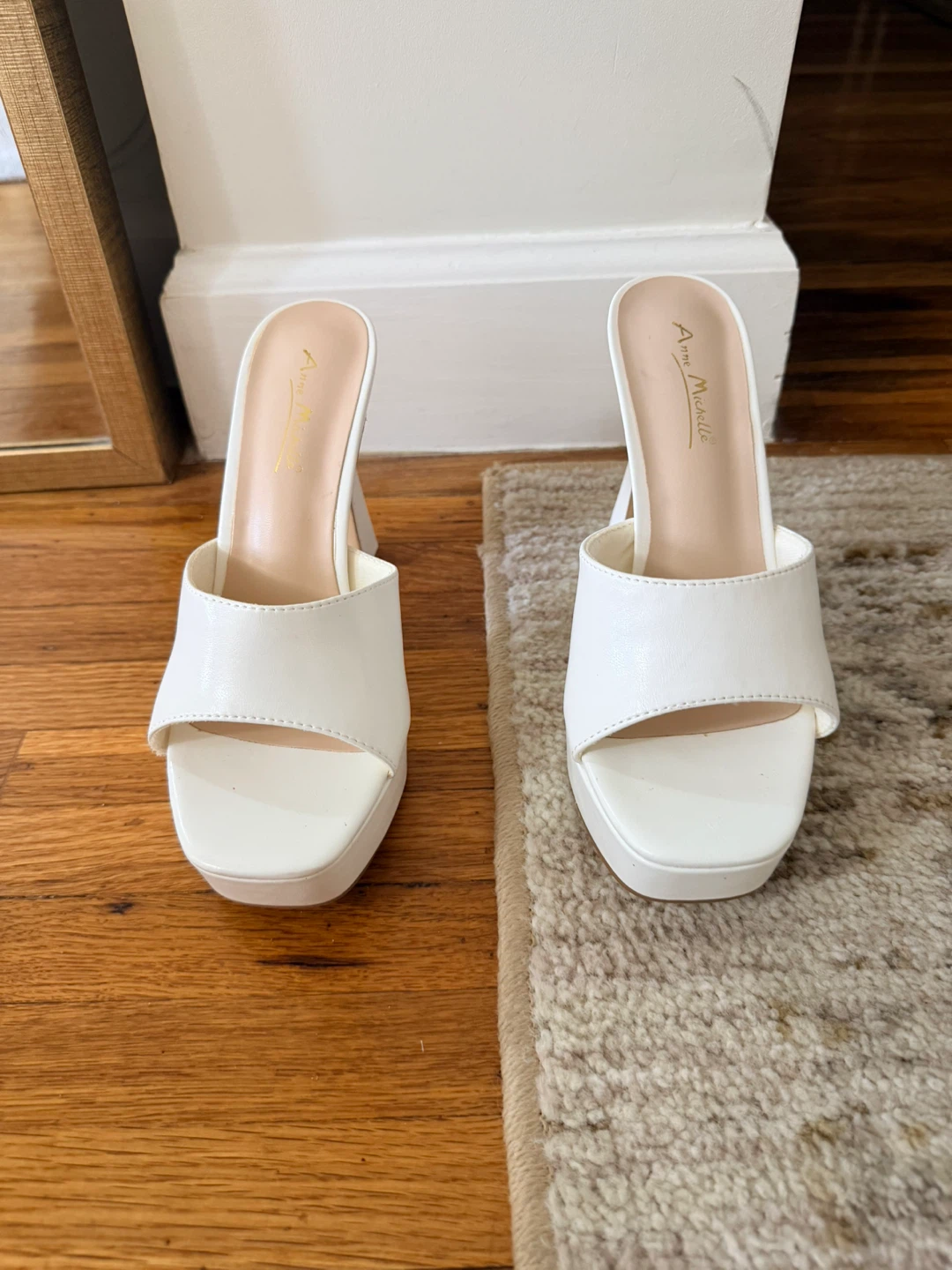 Anne Michelle White Platform Heels