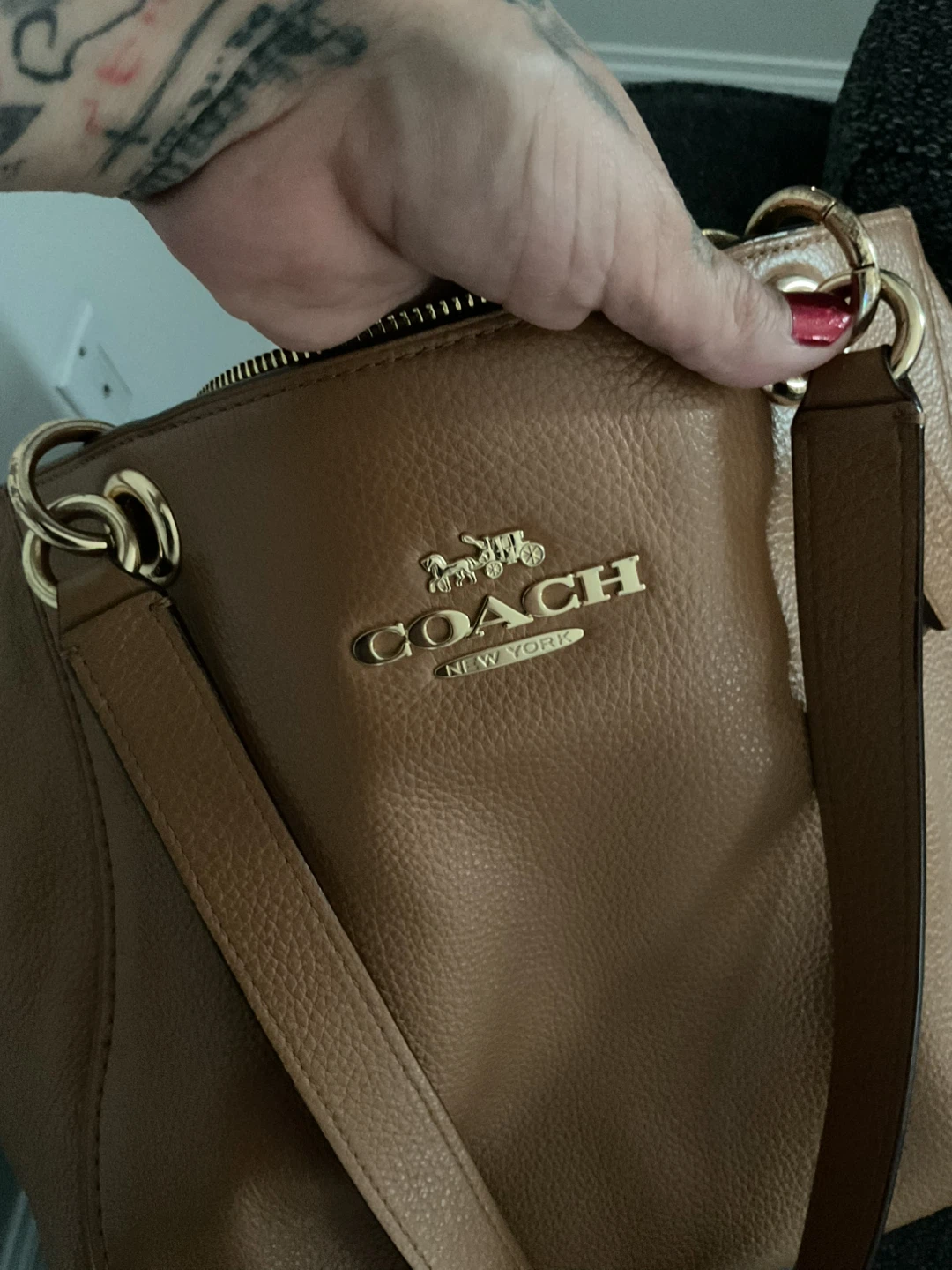 Coach Leather Tote Bag - Brown - photo 3