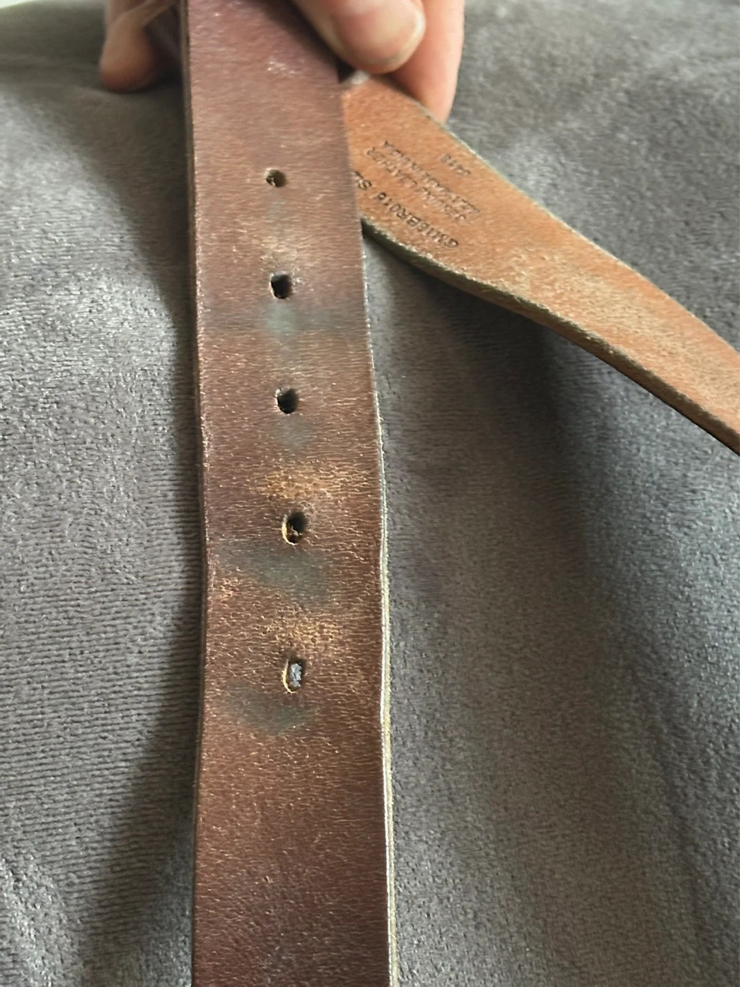 Vintage brown leather belt made in India - photo 5
