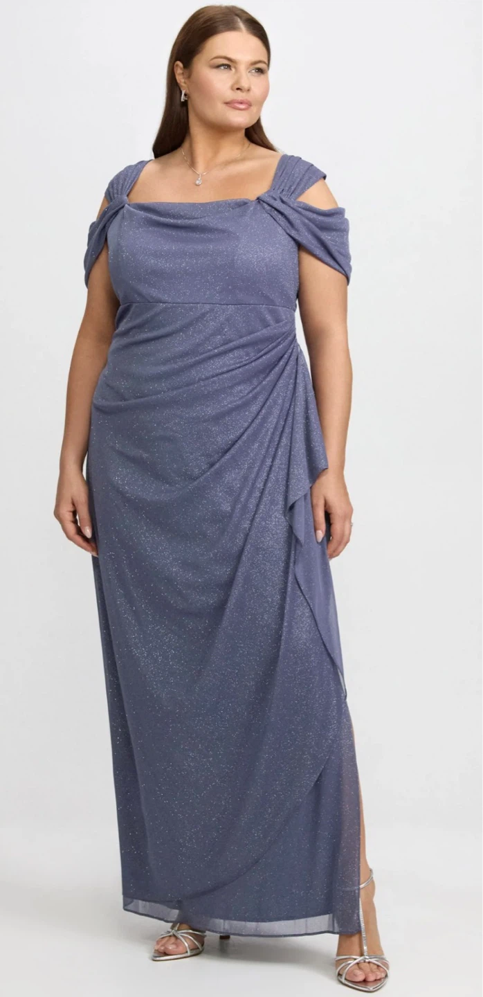 Laura Draped Glitter Dress - photo 4