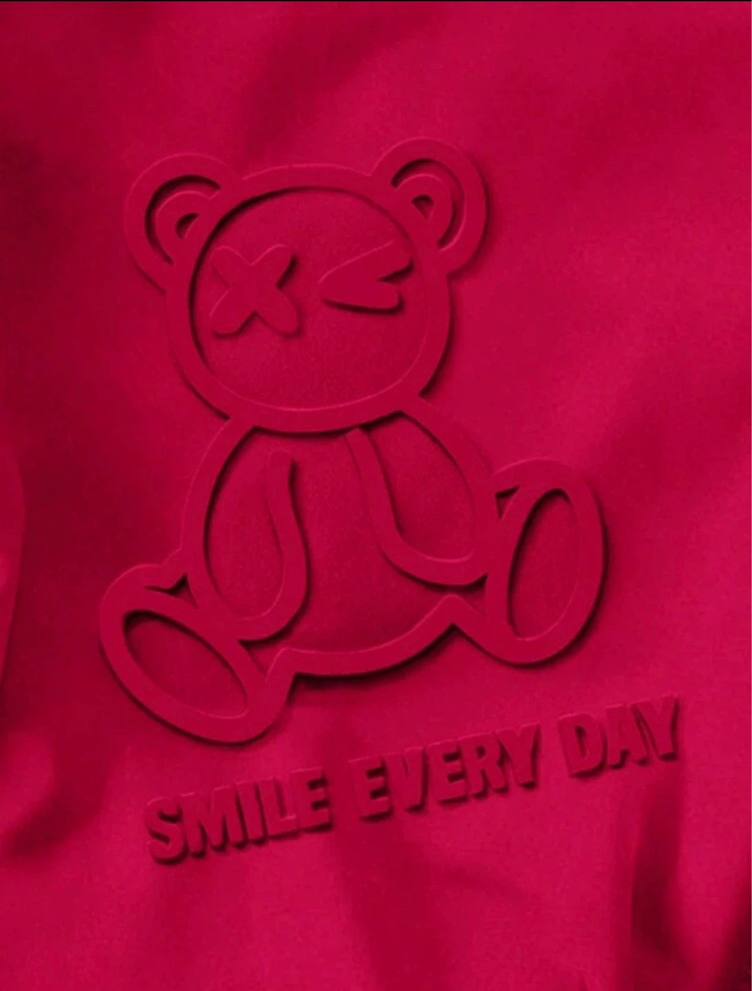 Red Teddy bear print t-shirt, new - photo 2