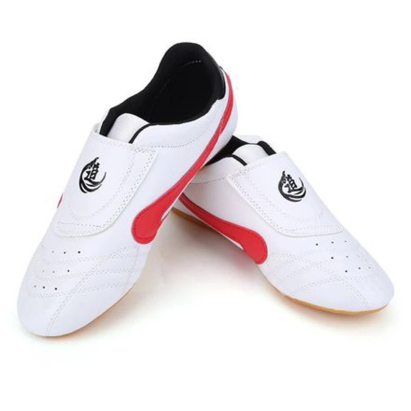 White Taekwondo Shoes with Red Accents