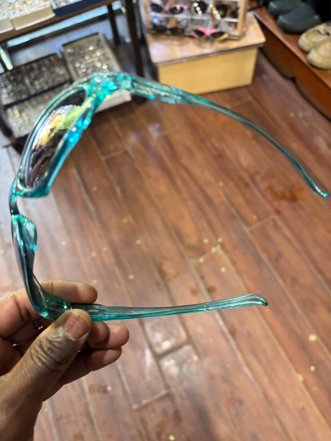Teal Blue Sport Sunglasses - photo 3