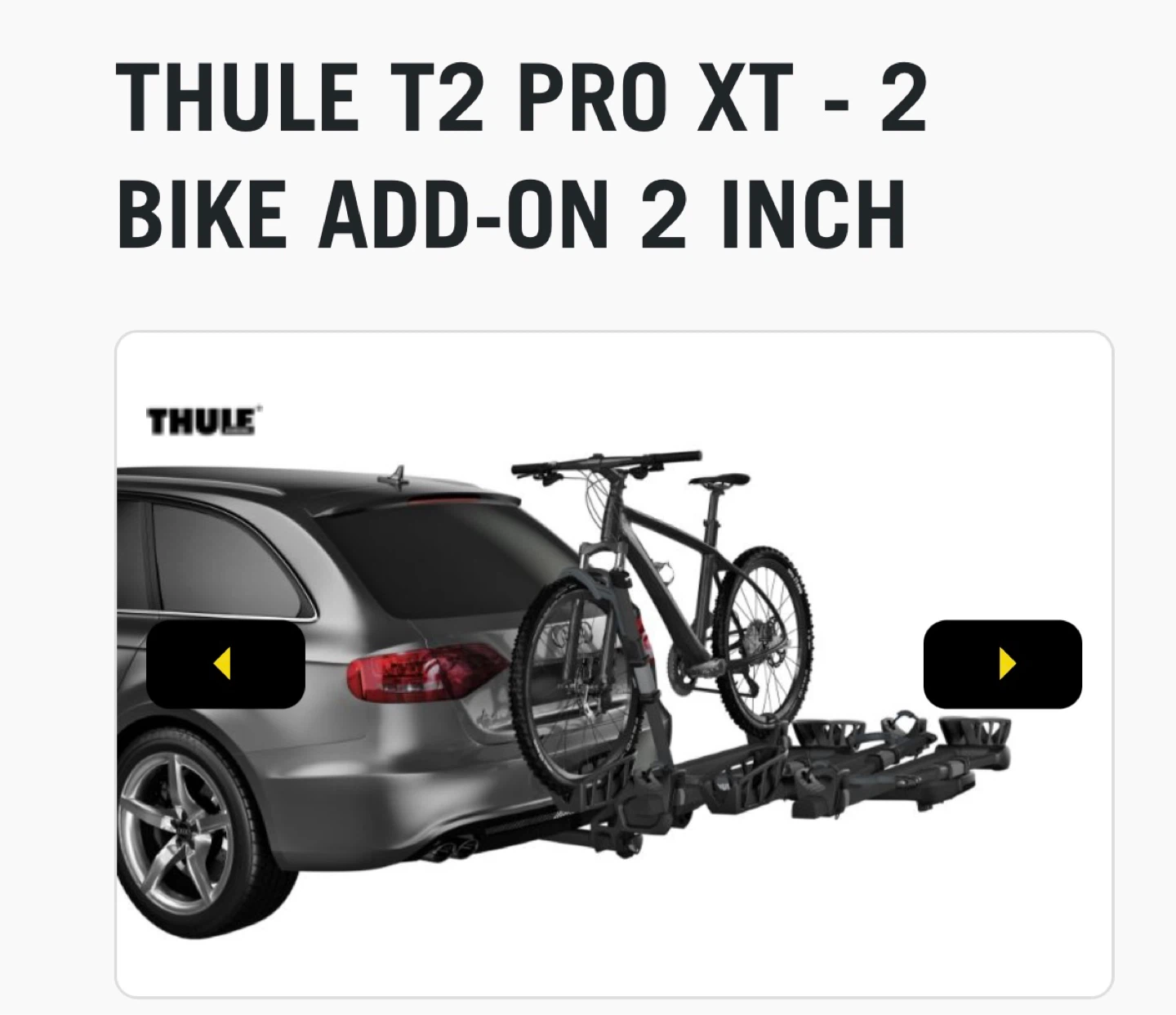 Thule T2 Pro XT - 2 Bike Add-On 2 Inch - photo 3