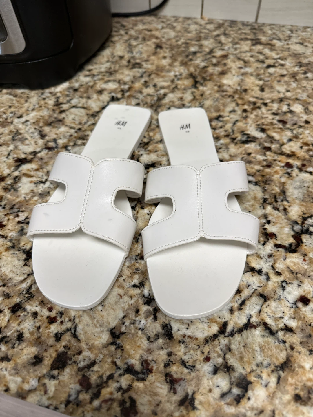 White H&M Slide Sandals Size 38