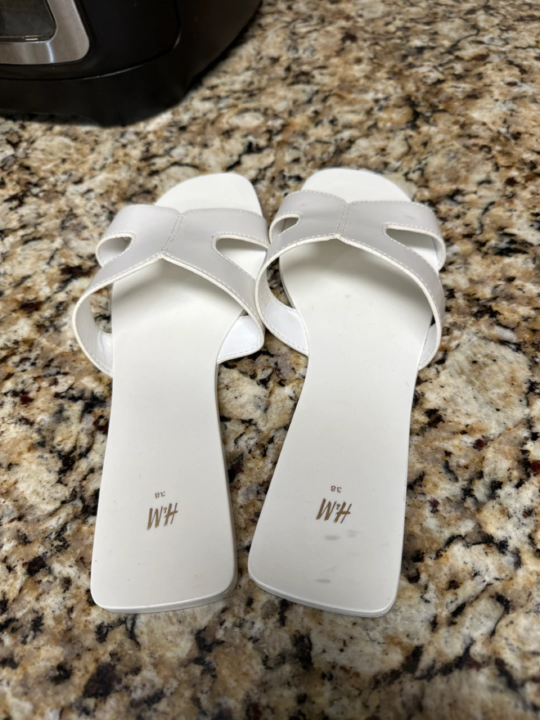 White H&M Slide Sandals Size 38 - photo 2