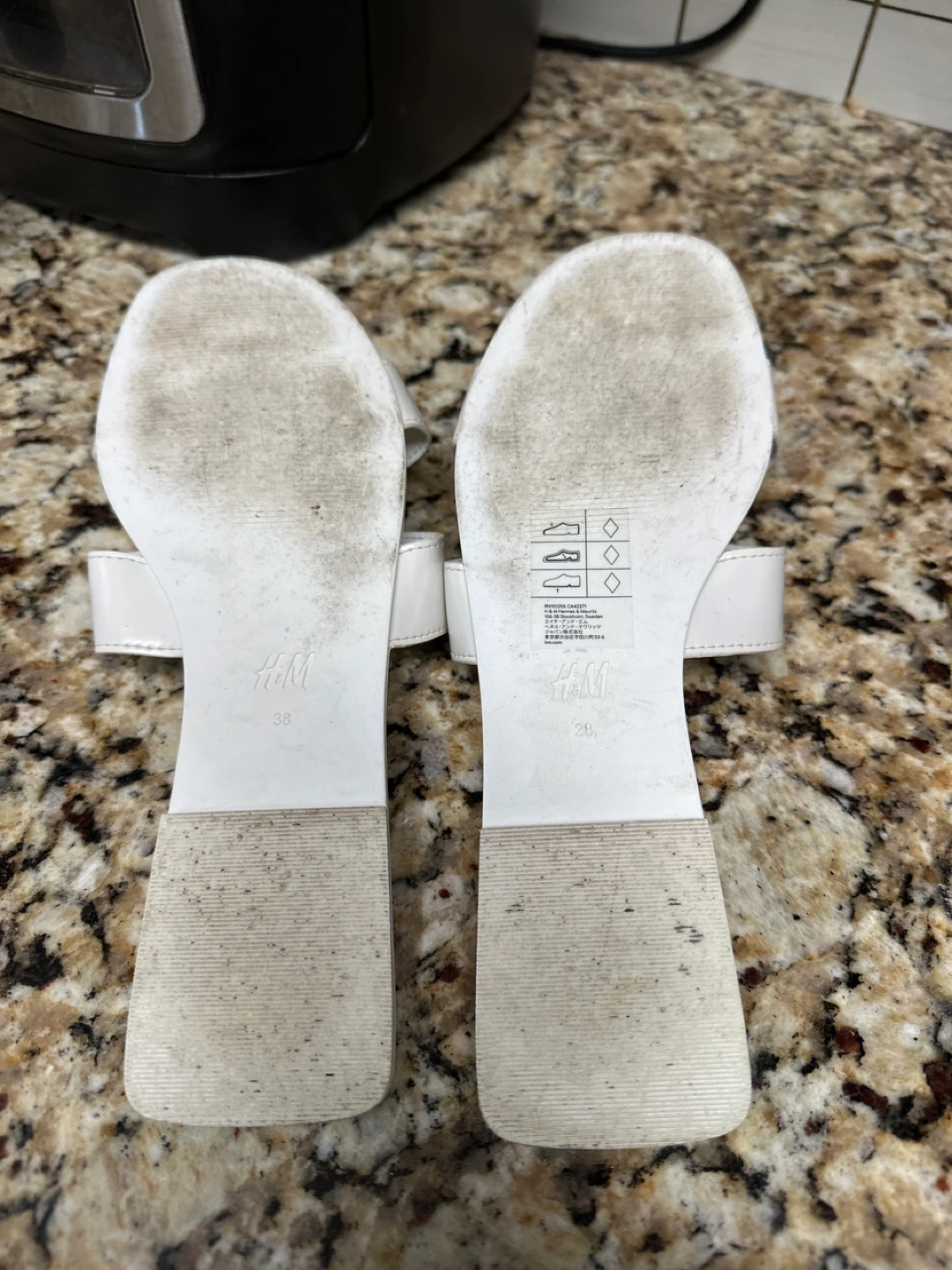 White H&M Slide Sandals Size 38 - photo 3