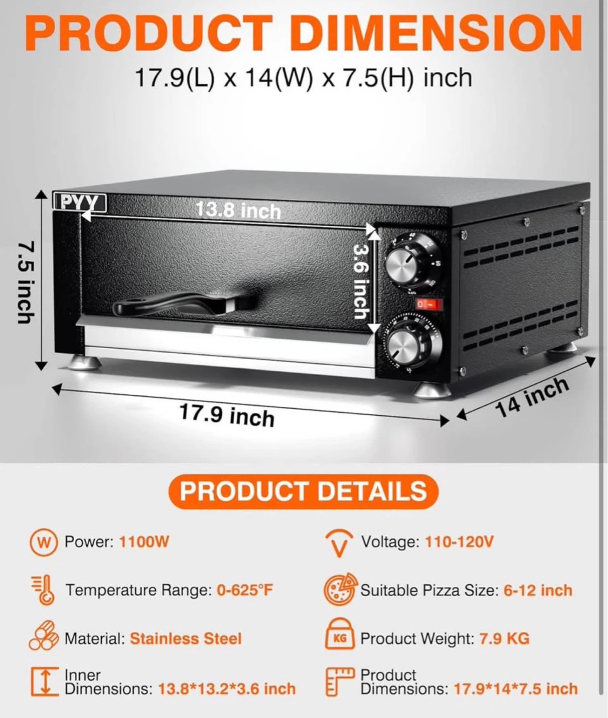 PYY Countertop Pizza Oven - photo 2