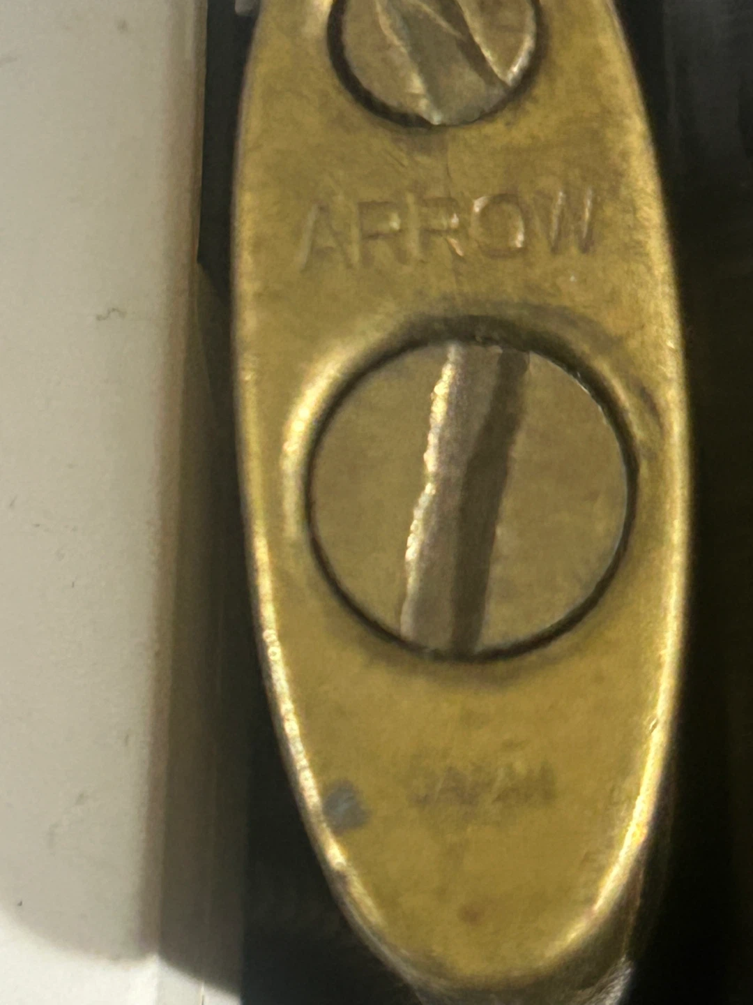 Vintage ARROW Japan Brass Lighter with Keychain - photo 3