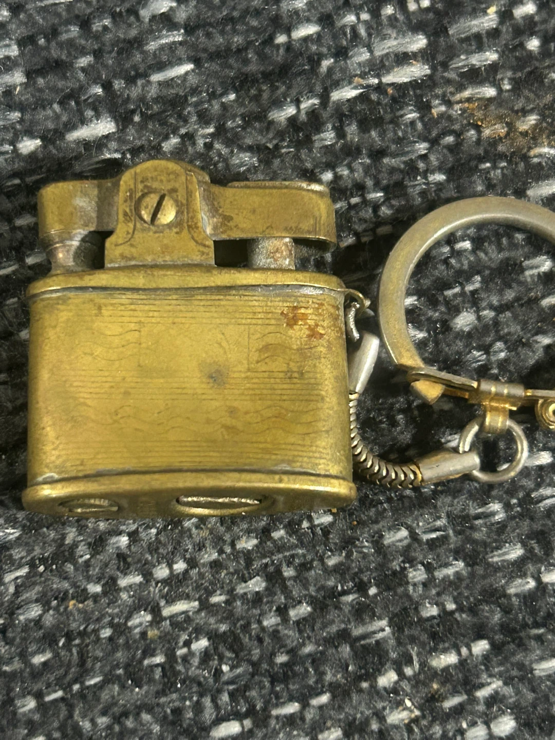 Vintage ARROW Japan Brass Lighter with Keychain